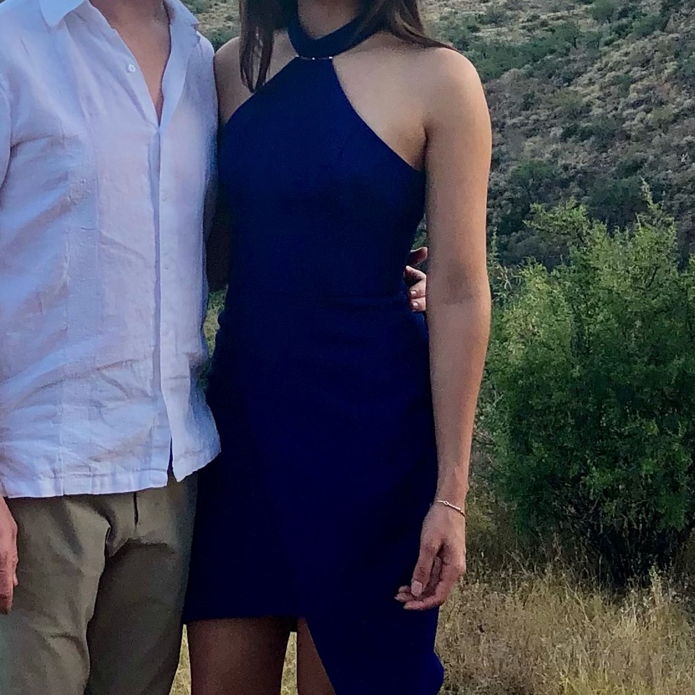 BCBGMaxAzria Blue Makenna Dress